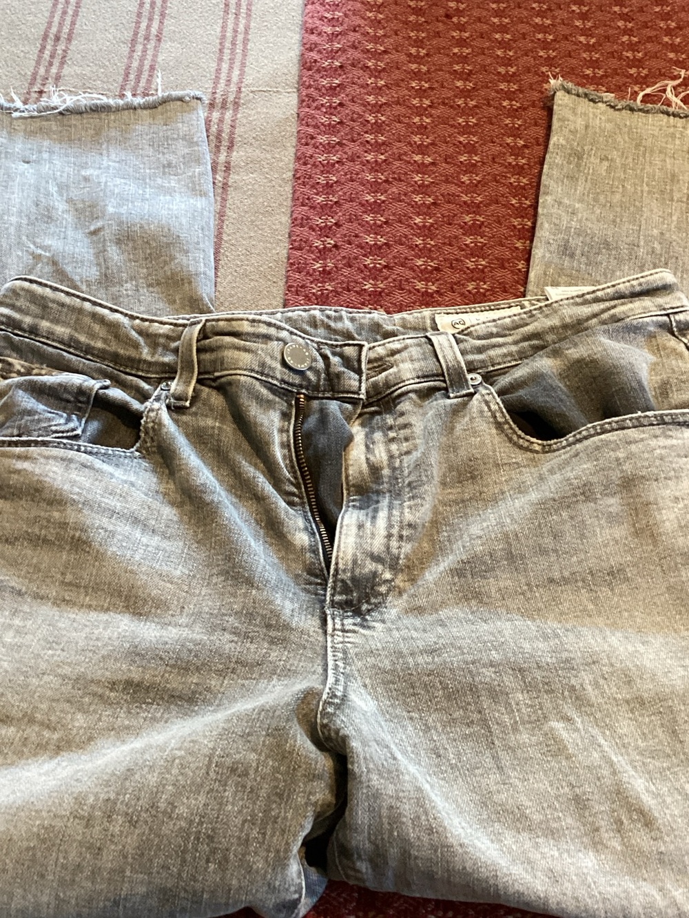 Ag Adriano Goldschmied Light Gray Washed Denim